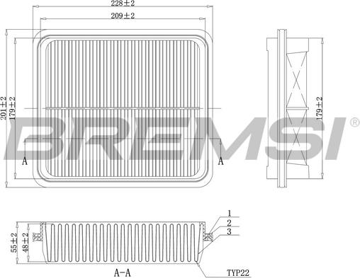 Bremsi FA1146 - Filtro aria www.autoricambi360.it