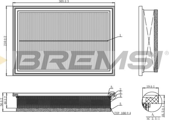 Bremsi FA1158 - Filtro aria www.autoricambi360.it