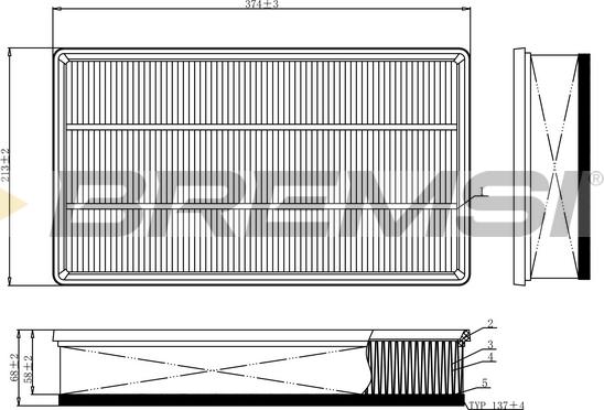 Bremsi FA1114 - Filtro aria www.autoricambi360.it