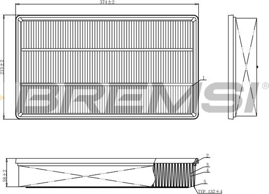 Bremsi FA1113 - Filtro aria www.autoricambi360.it