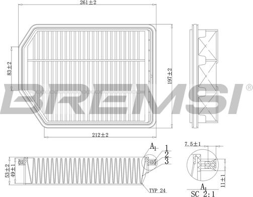 Bremsi FA1189 - Filtro aria www.autoricambi360.it