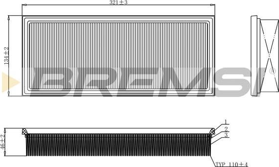 Bremsi FA1122 - Filtro aria www.autoricambi360.it