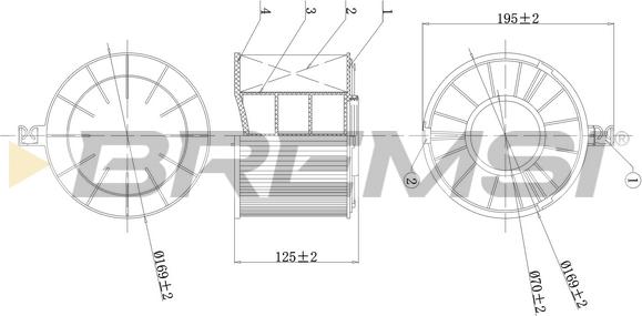 Bremsi FA1174 - Filtro aria www.autoricambi360.it