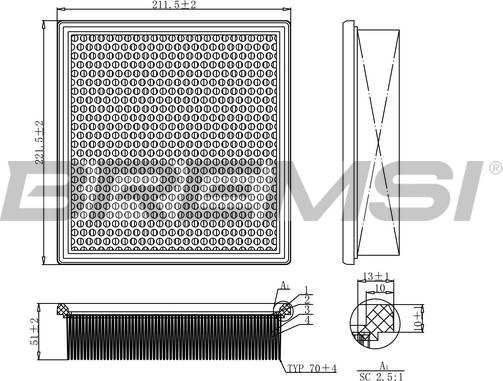 Bremsi FA1171 - Filtro aria www.autoricambi360.it