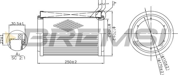 Bremsi FA1177 - Filtro aria www.autoricambi360.it