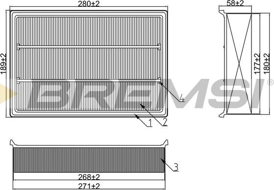 Bremsi FA1391 - Filtro aria www.autoricambi360.it