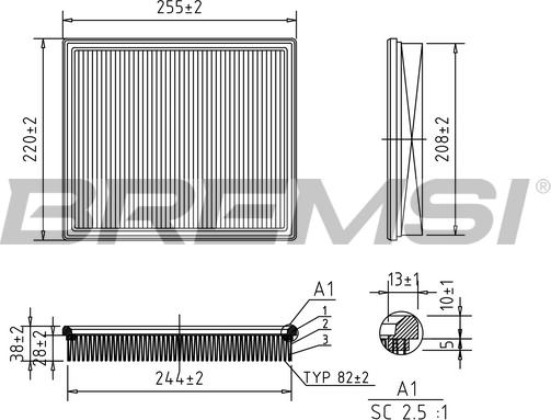 Bremsi FA1385 - Filtro aria www.autoricambi360.it