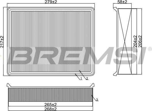 Bremsi FA1380 - Filtro aria www.autoricambi360.it