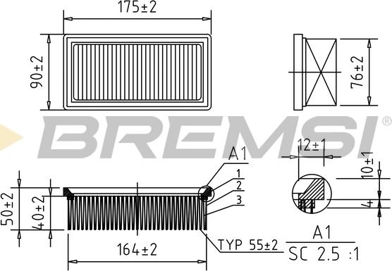 Bremsi FA1388 - Filtro aria www.autoricambi360.it
