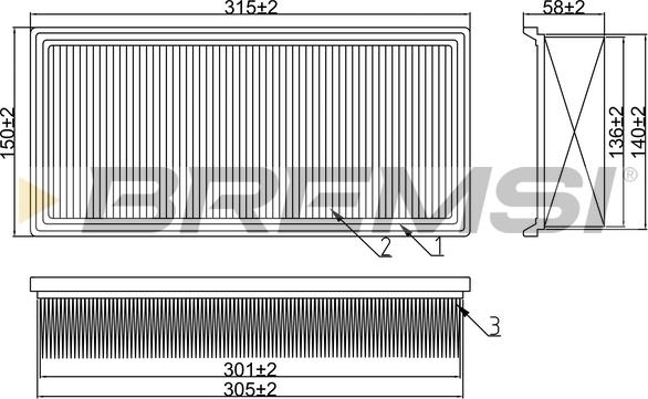 Bremsi FA1375 - Filtro aria www.autoricambi360.it