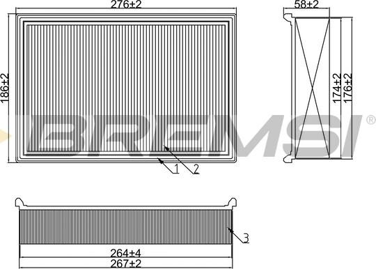 Bremsi FA1241 - Filtro aria www.autoricambi360.it