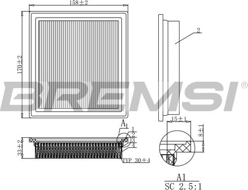 Bremsi FA1248 - Filtro aria www.autoricambi360.it
