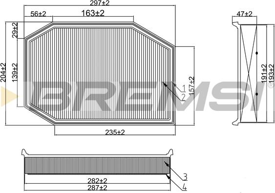 Bremsi FA1217 - Filtro aria www.autoricambi360.it
