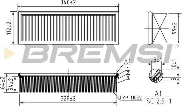 Bremsi FA1234 - Filtro aria www.autoricambi360.it