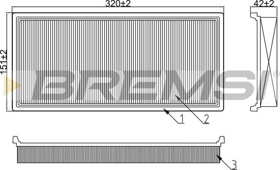 Bremsi FA1232 - Filtro aria www.autoricambi360.it