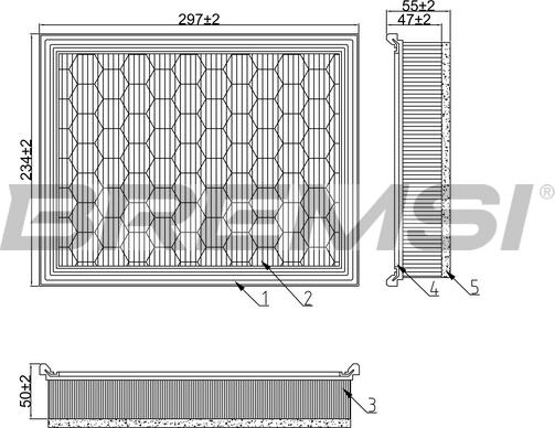 Bremsi FA1274 - Filtro aria www.autoricambi360.it