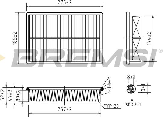Bremsi FA1703 - Filtro aria www.autoricambi360.it