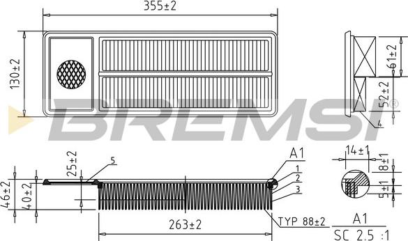 Bremsi FA2409 - Filtro aria www.autoricambi360.it