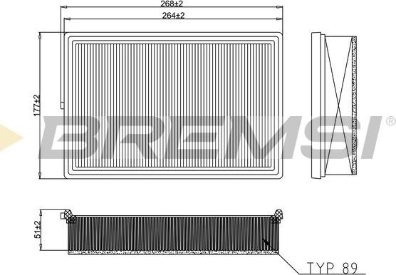 Bremsi FA2590 - Filtro aria www.autoricambi360.it