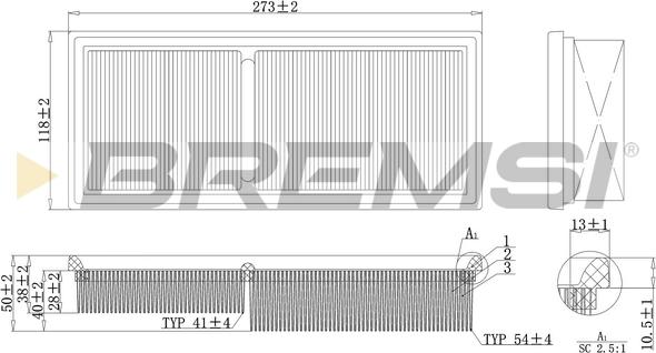 Bremsi FA2096 - Filtro aria www.autoricambi360.it