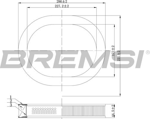 Bremsi FA2080 - Filtro aria www.autoricambi360.it