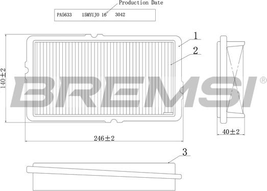 Bremsi FA2023 - Filtro aria www.autoricambi360.it