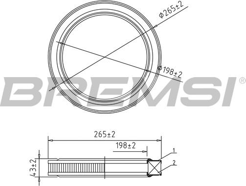 Bremsi FA2079 - Filtro aria www.autoricambi360.it
