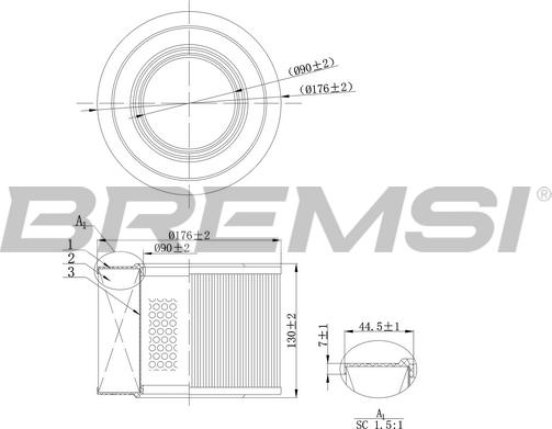 Bremsi FA2142 - Filtro aria www.autoricambi360.it
