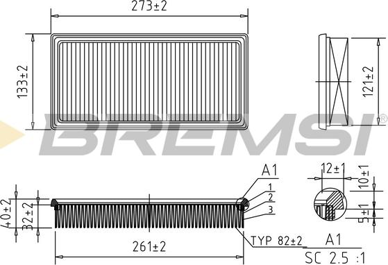 Bremsi FA2153 - Filtro aria www.autoricambi360.it