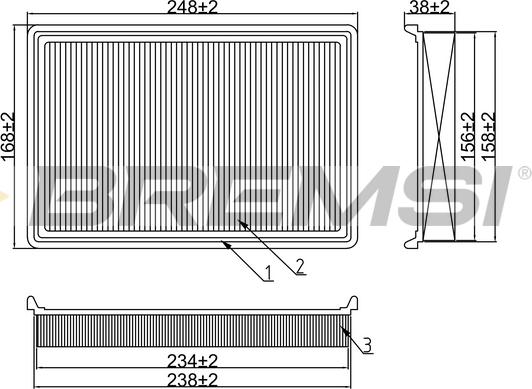 Bremsi FA2162 - Filtro aria www.autoricambi360.it