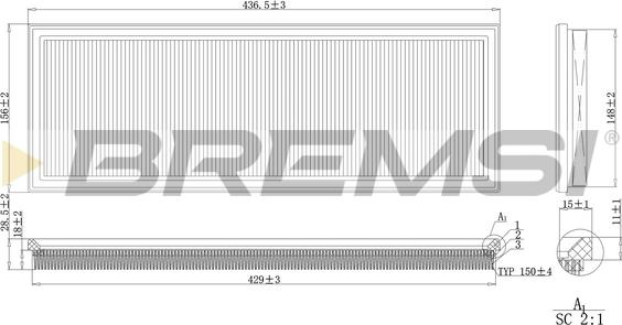 Bremsi FA2137 - Filtro aria www.autoricambi360.it