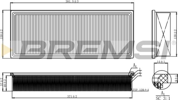 Bremsi FA2123 - Filtro aria www.autoricambi360.it