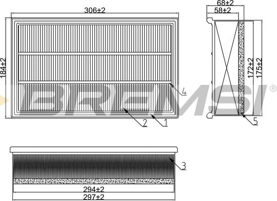 Bremsi FA2178 - Filtro aria www.autoricambi360.it