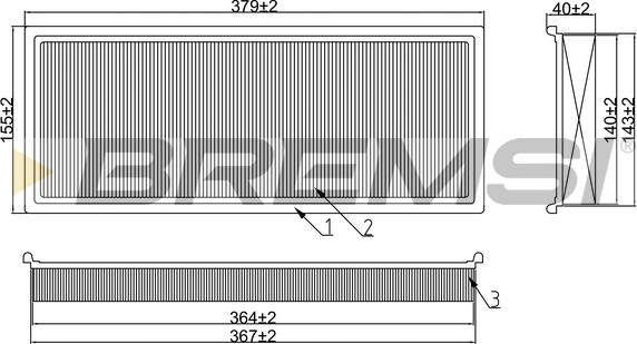 Bremsi FA2323 - Filtro aria www.autoricambi360.it