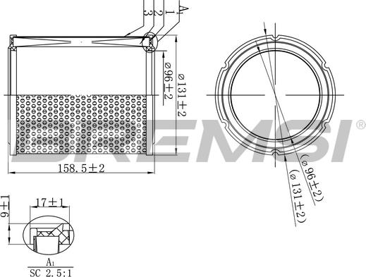 Bremsi FA2295 - Filtro aria www.autoricambi360.it