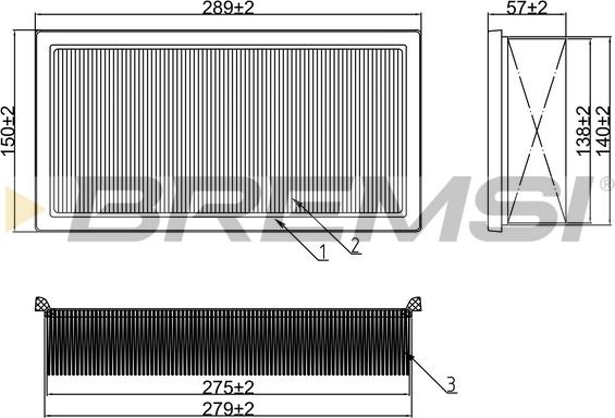 Bremsi FA2292 - Filtro aria www.autoricambi360.it