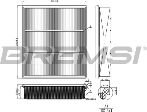 Bremsi FA2260 - Filtro aria www.autoricambi360.it