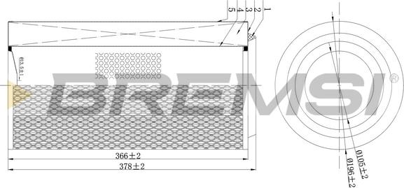 Bremsi FA2210 - Filtro aria www.autoricambi360.it