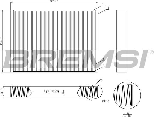 Bremsi FC0952 - Filtro, Aria abitacolo www.autoricambi360.it