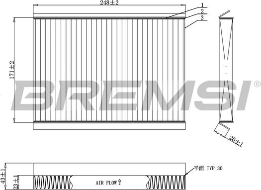 Bremsi FC0929C - Filtro, Aria abitacolo www.autoricambi360.it
