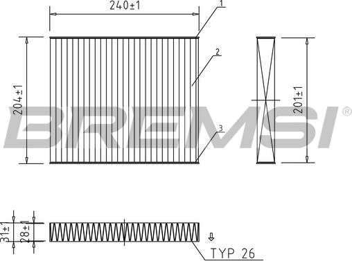 Bremsi FC0449A - Filtro, Aria abitacolo www.autoricambi360.it