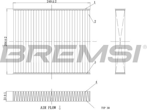 Bremsi FC0449C - Filtro, Aria abitacolo www.autoricambi360.it