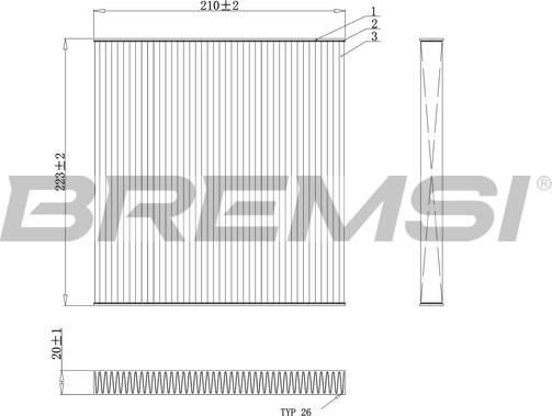 Bremsi FC0445A - Filtro, Aria abitacolo www.autoricambi360.it