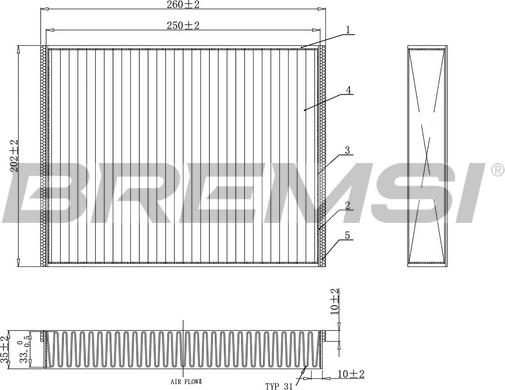 Bremsi FC0459C - Filtro, Aria abitacolo www.autoricambi360.it