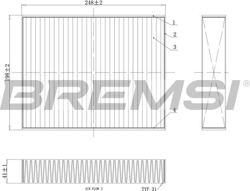 Bremsi FC0455C - Filtro, Aria abitacolo www.autoricambi360.it