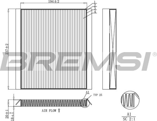 Bremsi FC0453C - Filtro, Aria abitacolo www.autoricambi360.it
