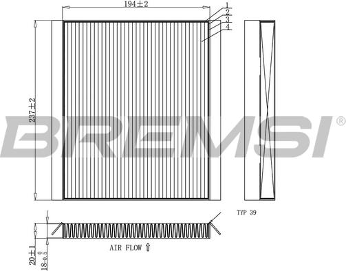 Bremsi FC0453 - Filtro, Aria abitacolo www.autoricambi360.it