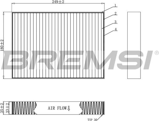 Bremsi FC0457C - Filtro, Aria abitacolo www.autoricambi360.it