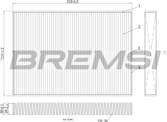 Bremsi FC0410A - Filtro, Aria abitacolo www.autoricambi360.it