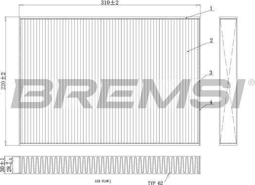 Bremsi FC0410 - Filtro, Aria abitacolo www.autoricambi360.it